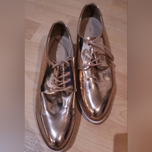 Rose Gold Mirror Loafers - Picture 3 of 4